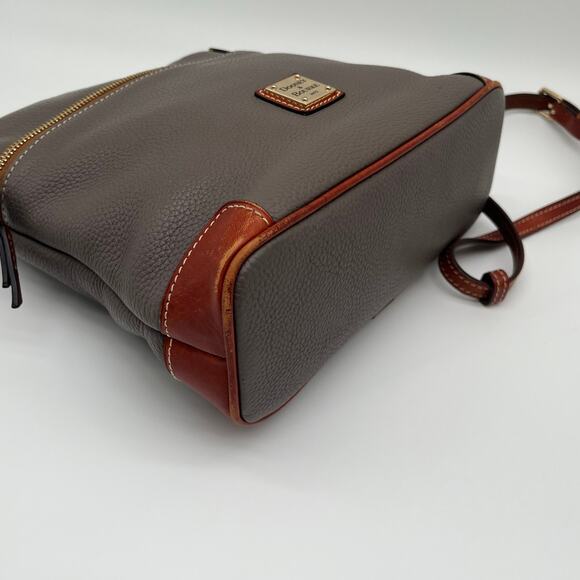 DOONEY & BOURKE Leather Crossbody, Gray & Brown - Picture 9 of 10